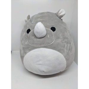 Squishmallow 8” Irving The Rhino Rhinoceros Gray White Plush Stuffed Animals Jul